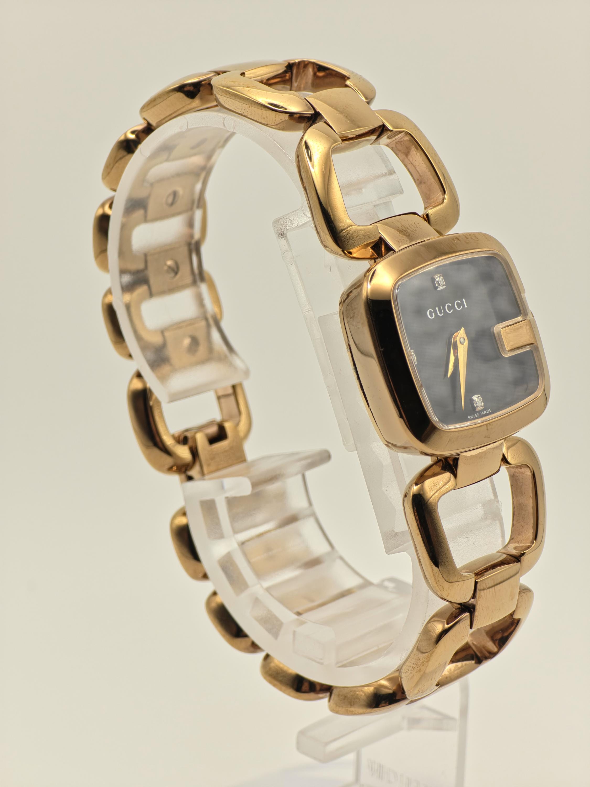 Gucci 125.5 Women Quartz Watch Vintage Copper Tone Box Only