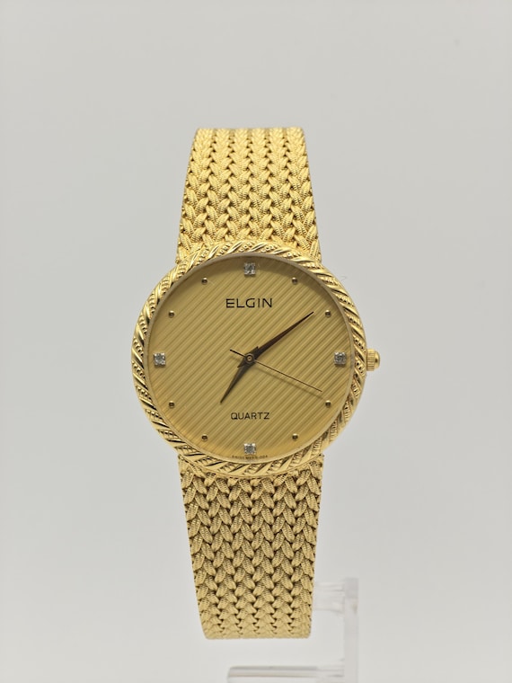 Vintage Elgin FK278 Quartz Gold Tone Unisex Watch Swiss  display picture 3