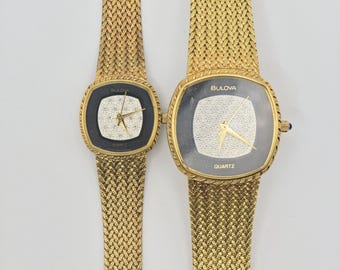 Ladies Goldtone BULOVA 97P13 Satin Finish Diamond Dial Watch  display picture 1