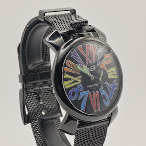Gaga MILANO 48MM 5016.5 Manual Black Dial Men's Watch Run Well - Etsy