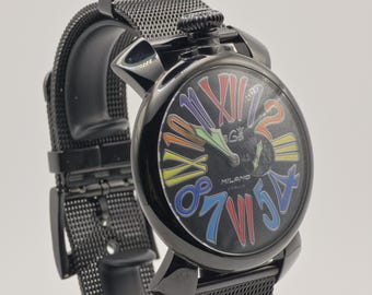 Gaga MILANO 48MM 5016.5 Manual Black Dial Men's Watch Run Well - Etsy