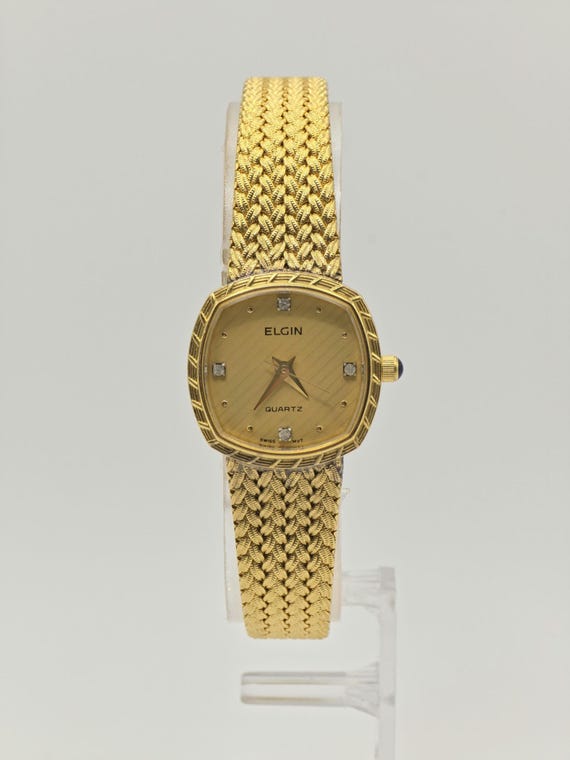 Elgin FK267 – Vintage Swiss Ladies' Watch – Gold-tone Weave