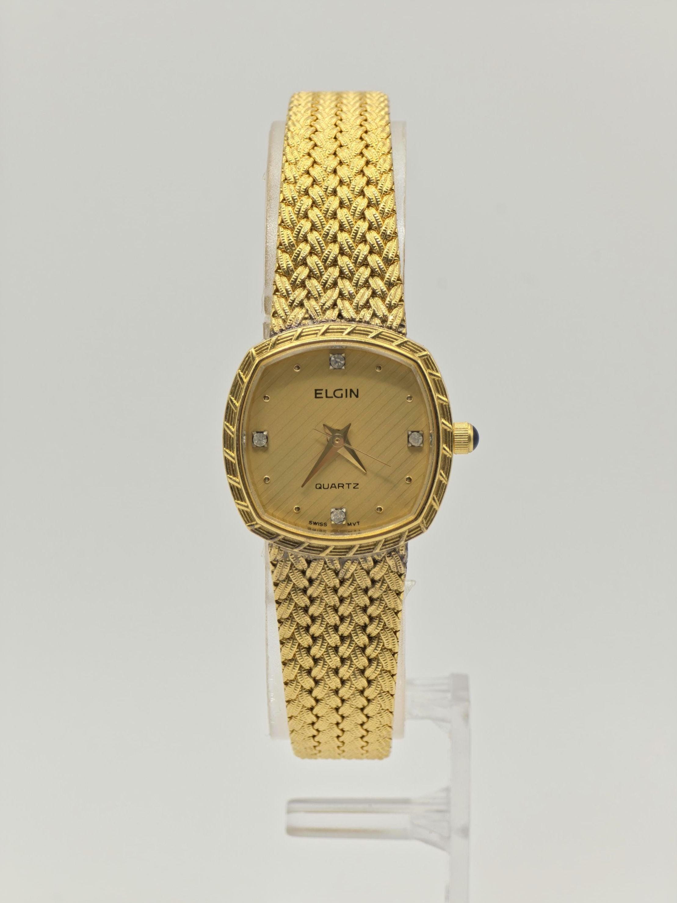Elgin FK267 – Vintage Swiss Ladies' Watch – Gold-tone Weave