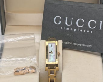 Gucci 110 Women's Gold Bracelet Swiss Quartz Watch 2 Year Warranty