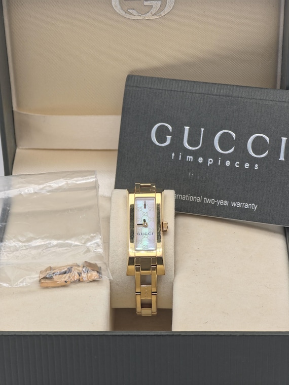 Gucci 110 Women's Gold Bracelet Swiss Quartz Watch 2 Year Warranty