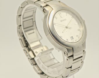 Gucci 8900M Timepiece Vintage Stainless Quartz Watch Men - Box