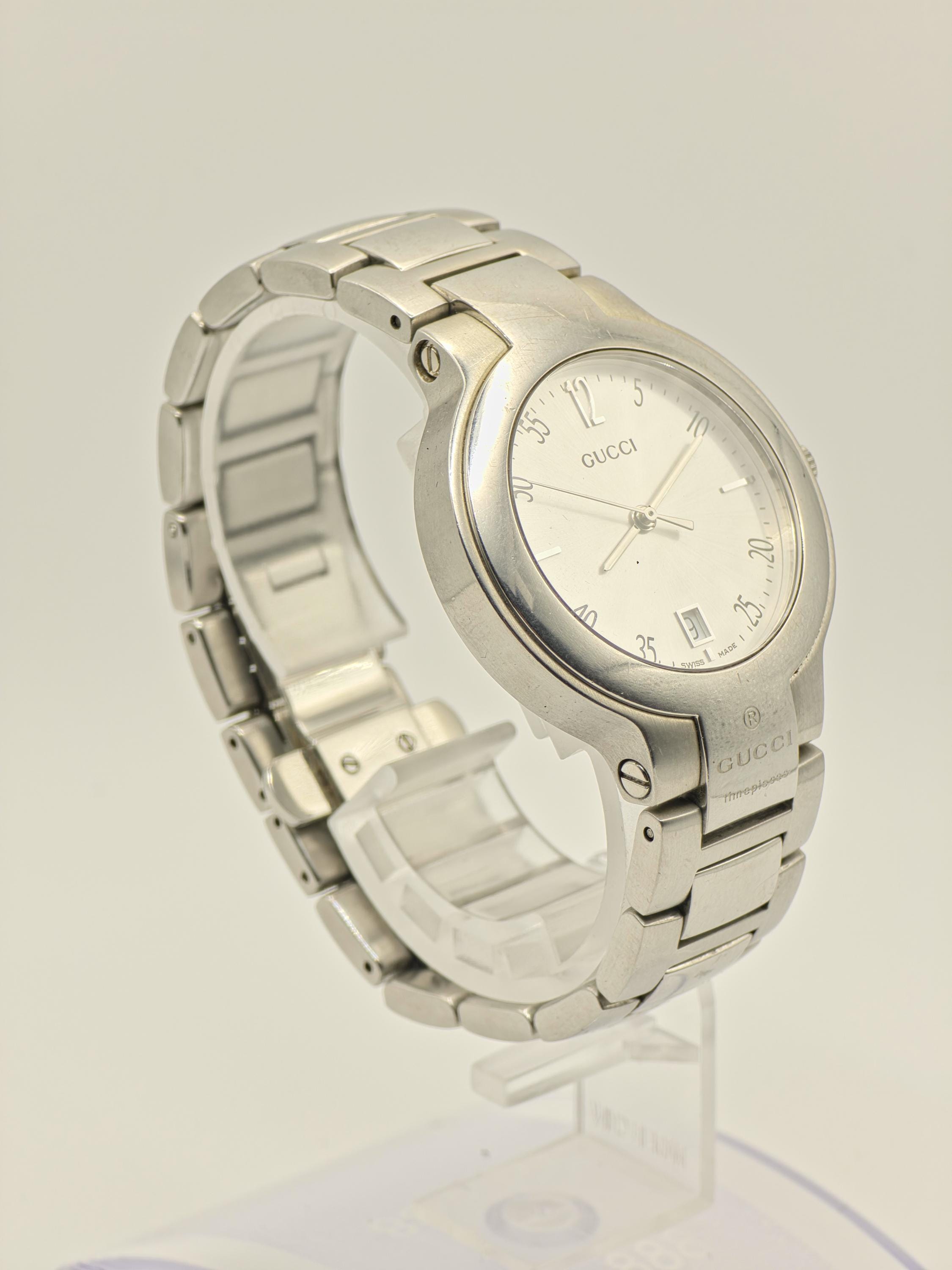 Gucci 8900M Timepiece Vintage Stainless Quartz Watch Men - Box