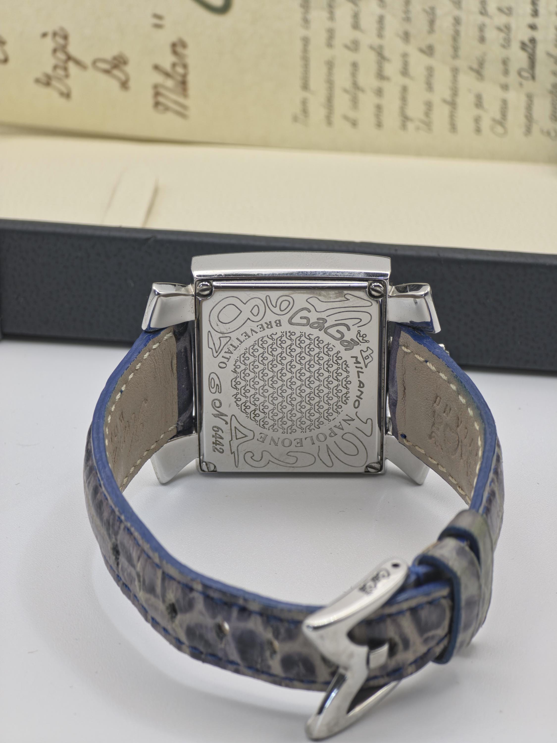 Gaga Milano Napoleone Brevettato Swiss Quartz Watch Box & Warranty
