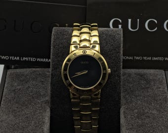 Gucci 9700L Two-tone Ladies Watch – Gold Dial – Swiss Quartz
