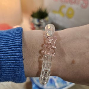 Gummy Bear clear pony bead bracelet