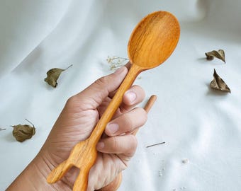 Bunny Wooden Spoon: Handmade Kitchen Utensil, Easter Gift