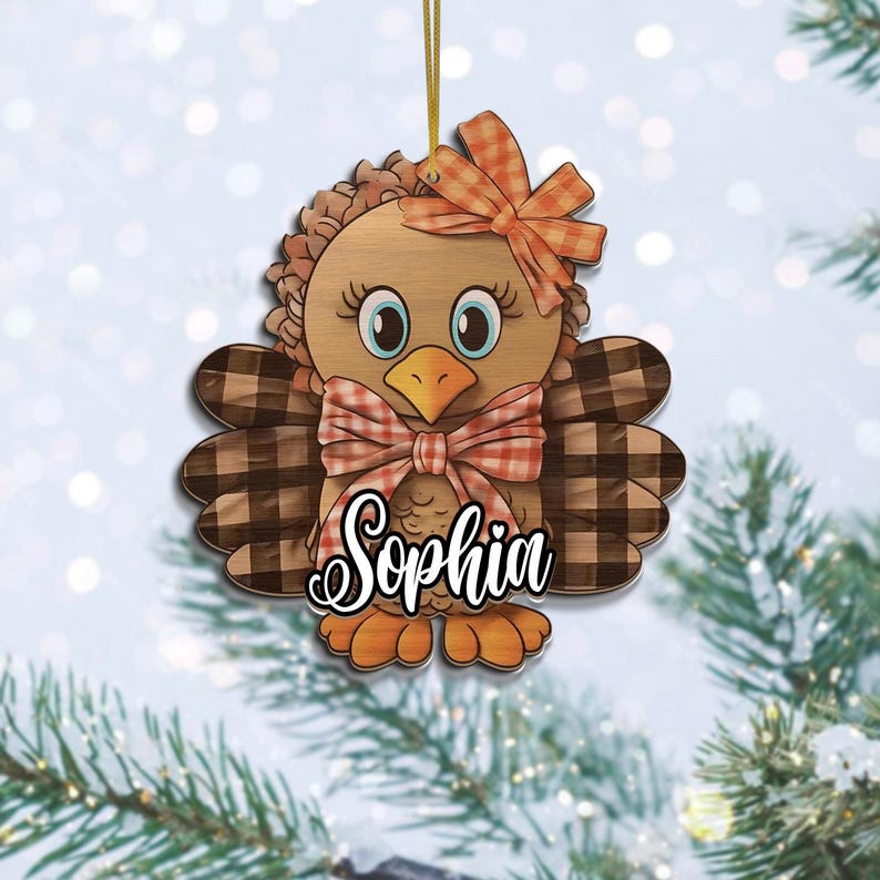 Chicken Ornament Chickens Name Ornament Christmas Ornaments laser