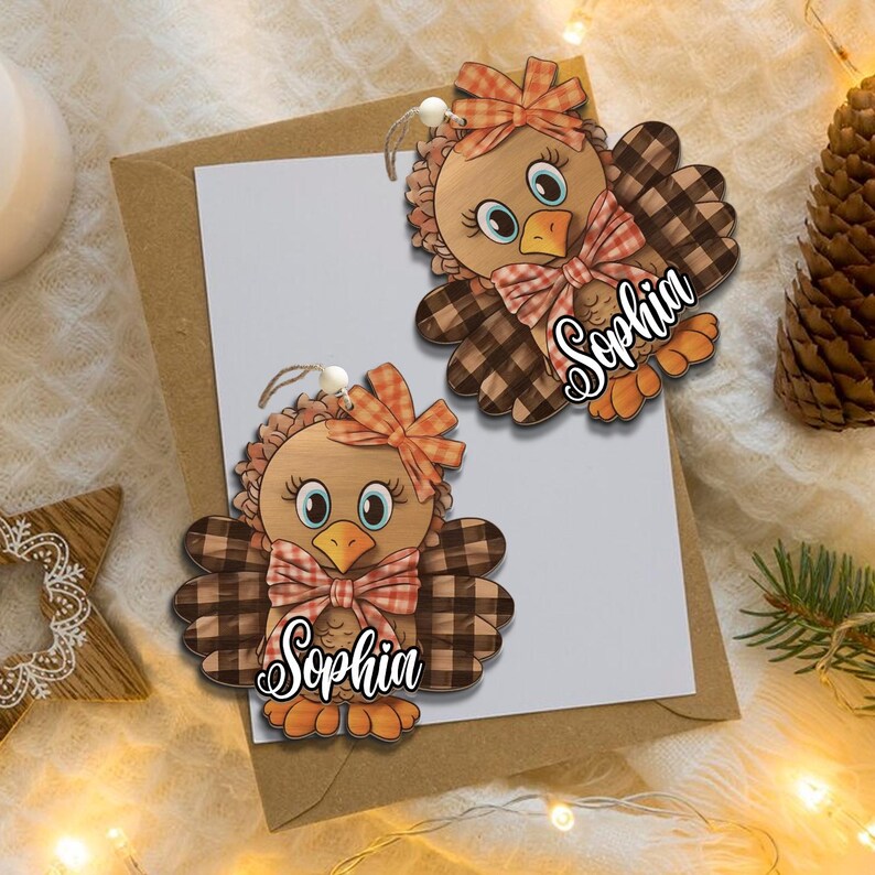 Chicken Ornament Chickens Name Ornament Christmas Ornaments laser