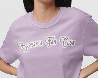 Blobfish Fan Club Relaxed Fit T-Shirt, Humorous Unisex Tee for Ocean Lovers, Gift for Sea Life Enthusiasts, Cute Casual Wear, Eco-friendly