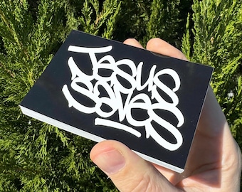 Sticker vinyle Jésus sauve
