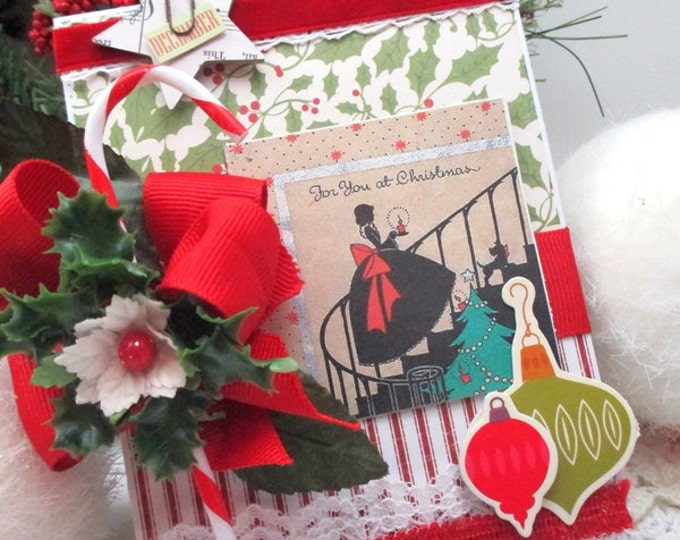 Merry Christmas Cardlady and SCOTTIE Silhouetteholiday Greeting Etsy