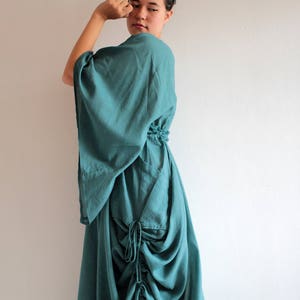 langes Kleid Alle Farbe, Seidenmischgewebe (366) (M-XL)