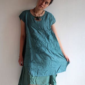 Dress two layered .... Mint Green/Blue teal M,L,XL (1160)