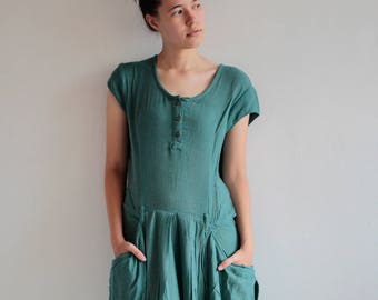 Long dress cotton/linen 1198 (fit M-L)