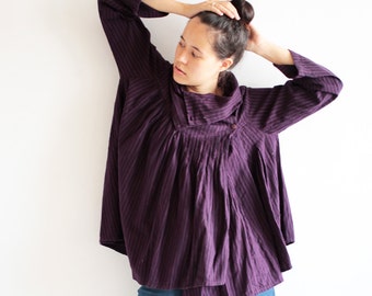 Gestreepte blouse van 1132katoen / wol. One size fit S-M