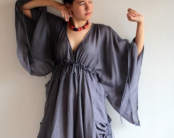 Maxi Dress .... Coton mix silk Fit M-L Bohemian /Boho /Long sleeve