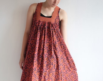 Tunic/Dress floral print hand block one size (S to M )