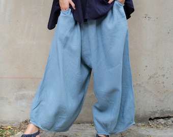 Pants/Linen Full length  Pants (135 B) One Size /Funky pants/Hippie pants/Harem pants