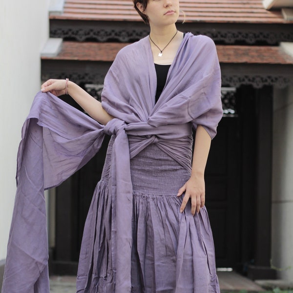 Maxi Dress funky elegant  mix silk(1190)...1 dress 10 ways to wear (S-L)