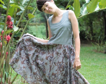 My lady...Olive Green Floral   (M,L,)