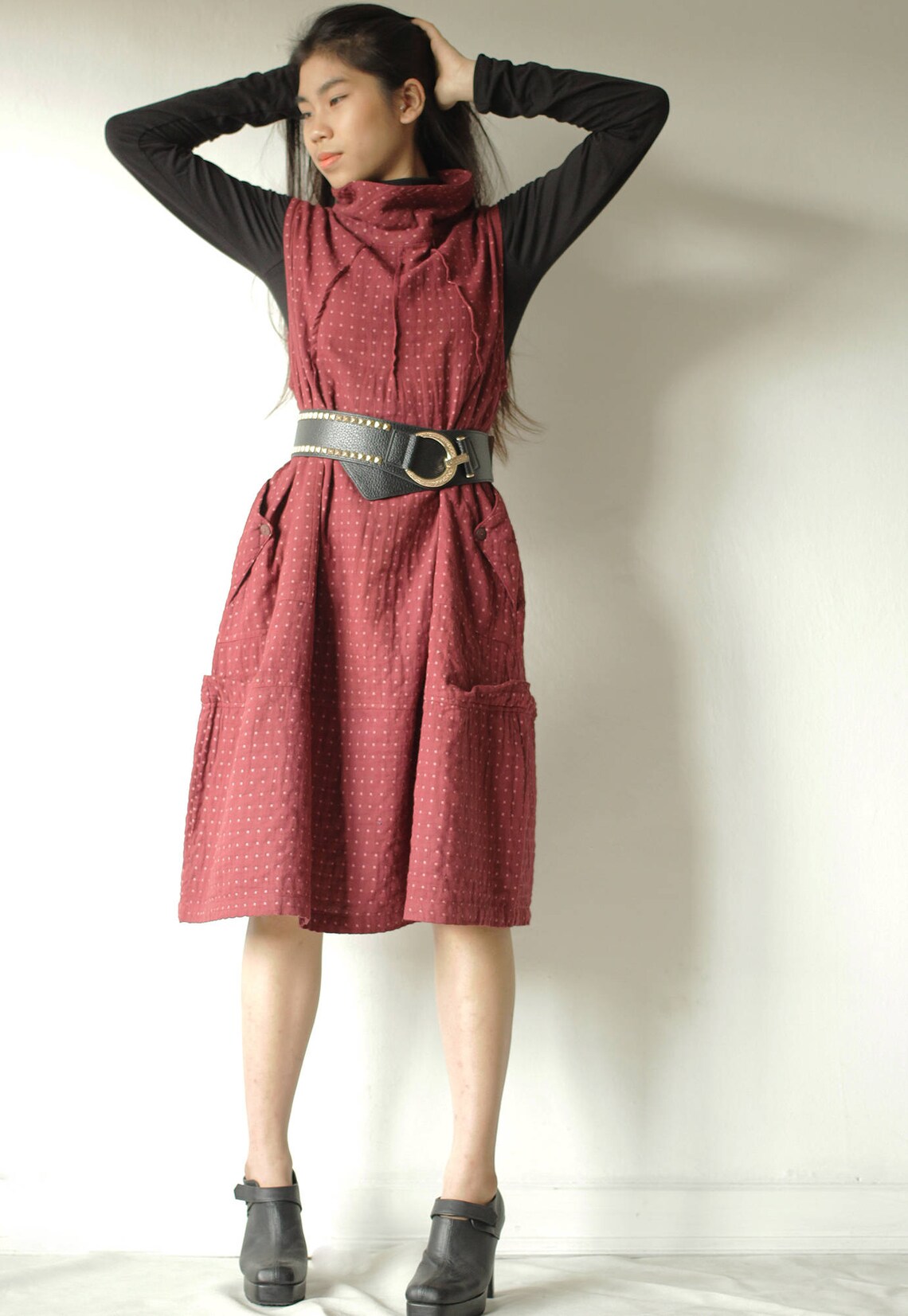 Turtle Neck Linen Dress main image 0