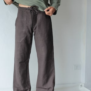 Men's 100 percent hemp pants Plus size custom made   [P 1434]