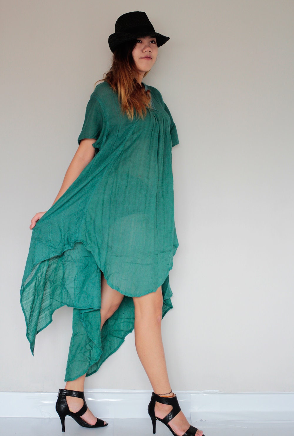 Mini Dress Asymmetric Elegant Length Cotton/linen Dress fit | Etsy
