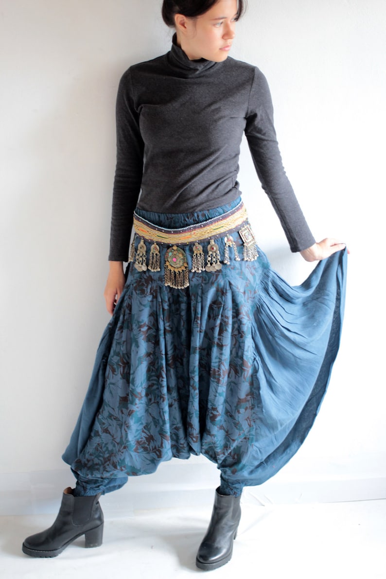 Harem Pants..1135 Mix Silk M and L /harem Pants/hippie Etsy