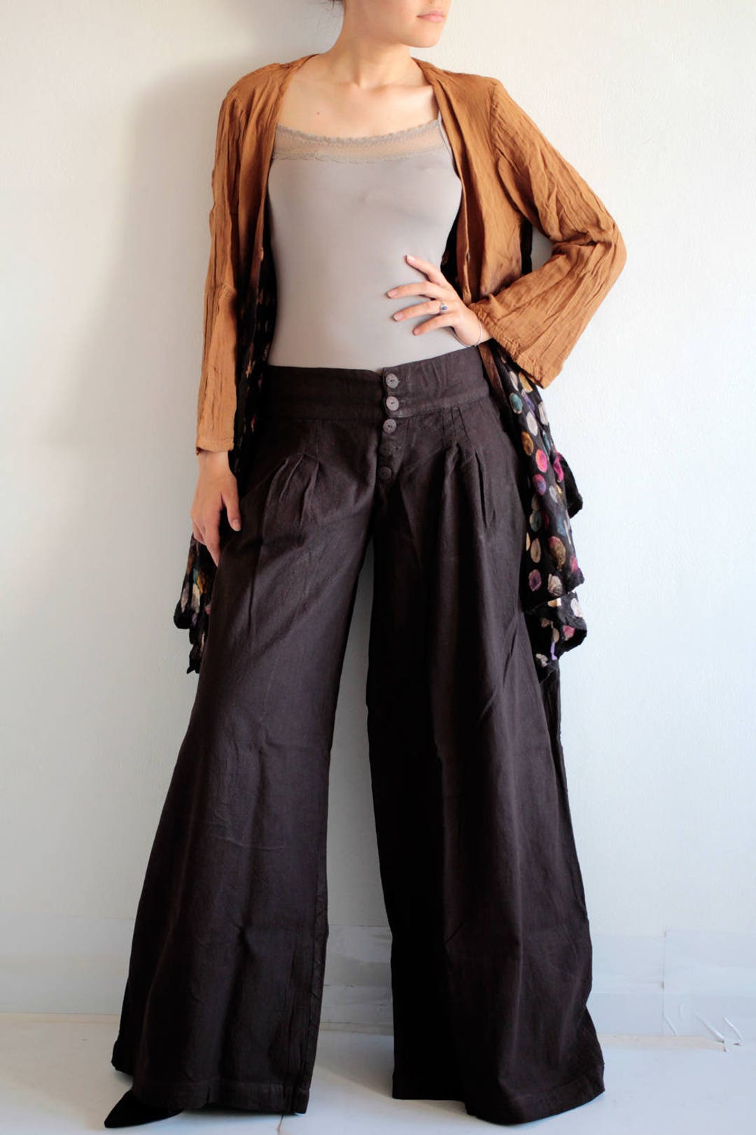 Pants Wide Leg Long Pants Custom Made Size and Color and More - Etsy