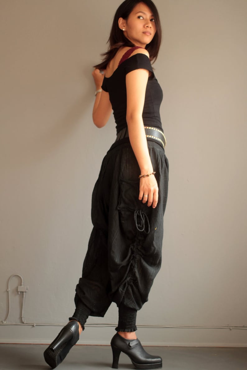 PantsFunky harem Pants long pants.Linencotton fits M-L size Bohochicfunkydrawstring..Elastic waist 428