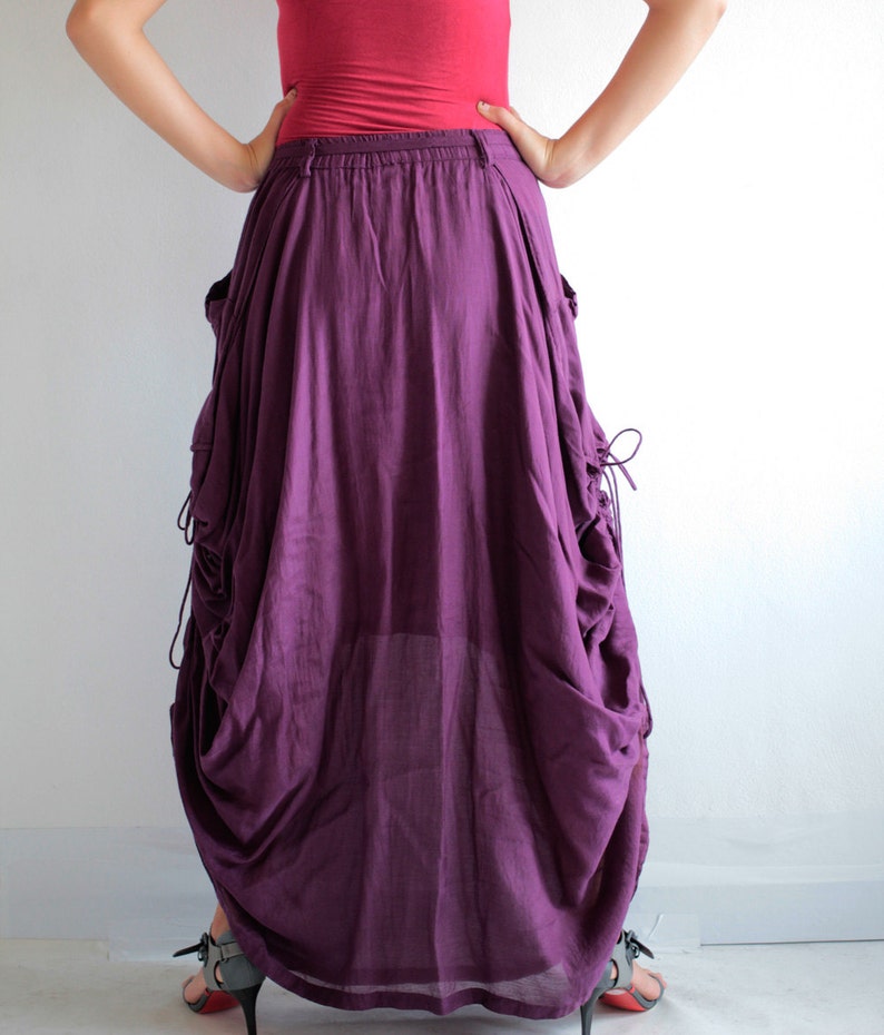 Bohemian Skirt.. Dark purple No.21 cotton/rayon 420 image 4