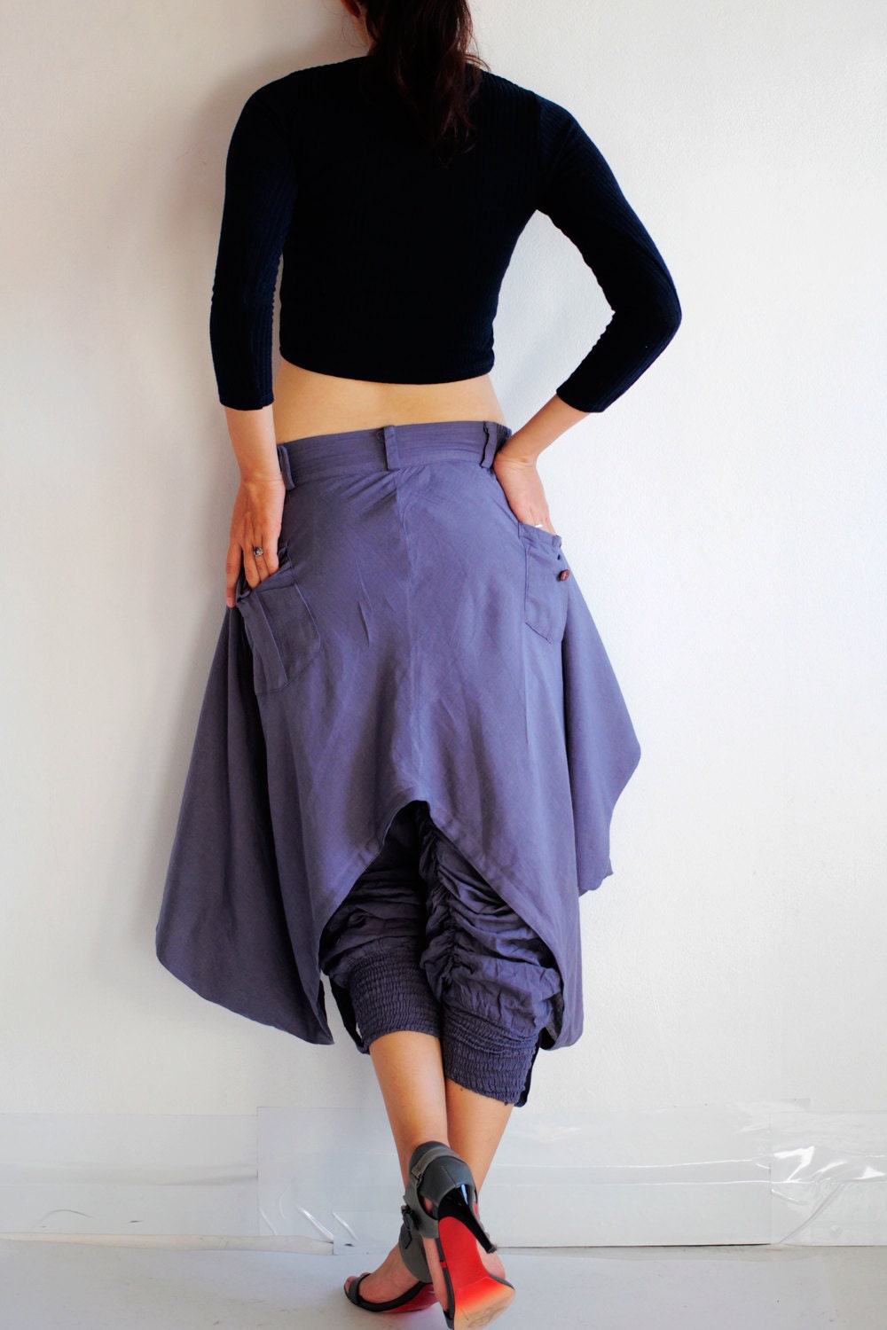 Buy Pants/hippie Funky Skirt Over Pants...no.15 Mix Silk GP-355 Online in  India - Etsy