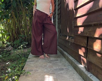 100% cotton beach wide - legs Pants/Long pants...Simple stye Size M-L 138