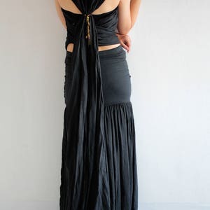Maxi Dress funky elegant mix silk1190...1 dress 10 ways to wear S-L image 6