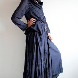 Elegant long Dress... thin 100% cotton / long sleeve / blouse /Boho/1133 One size image 4