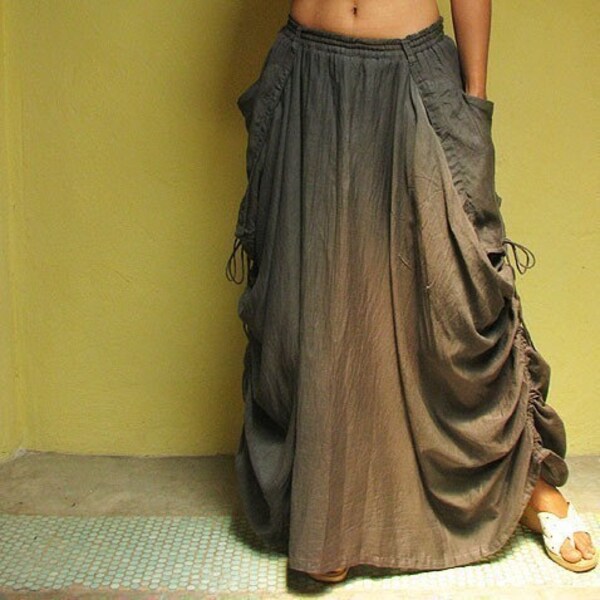 Helen Skirt...Smoke Gray mix silk (S-XL)