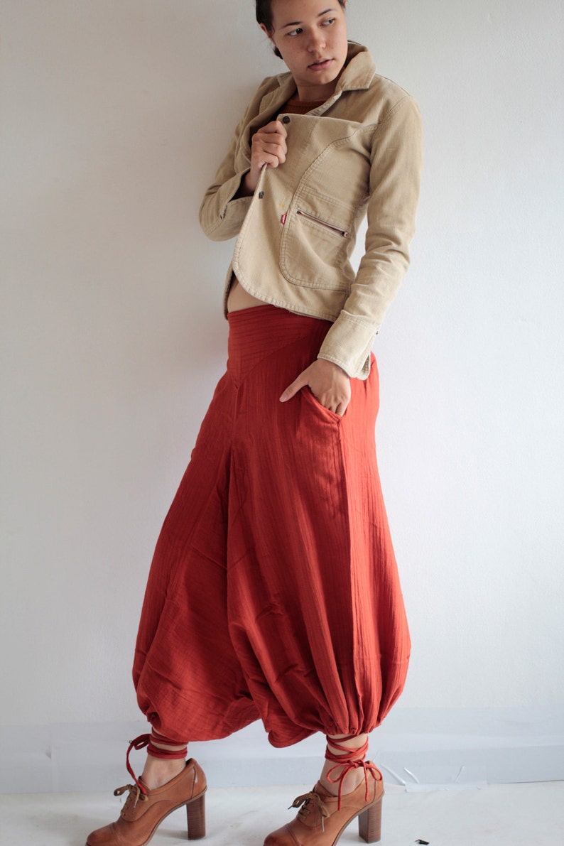 Pants/Hippie pants / harem pants /Linen/cotton In all colour and all size M,L,XL P1417 image 3