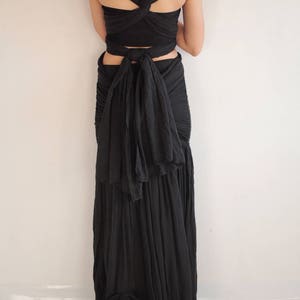 Maxi Dress funky elegant mix silk1190...1 dress 10 ways to wear S-L image 3