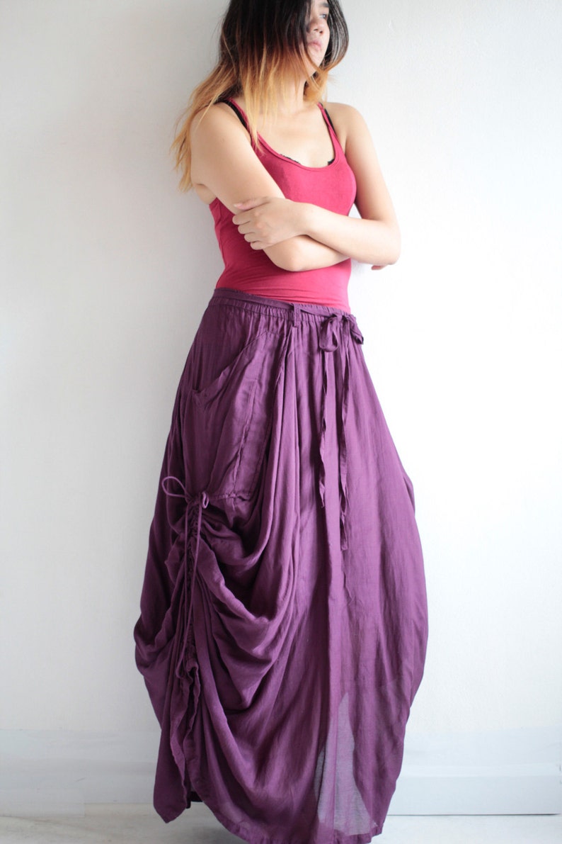 Bohemian Skirt.. Dark purple No.21 cotton/rayon 420 image 1