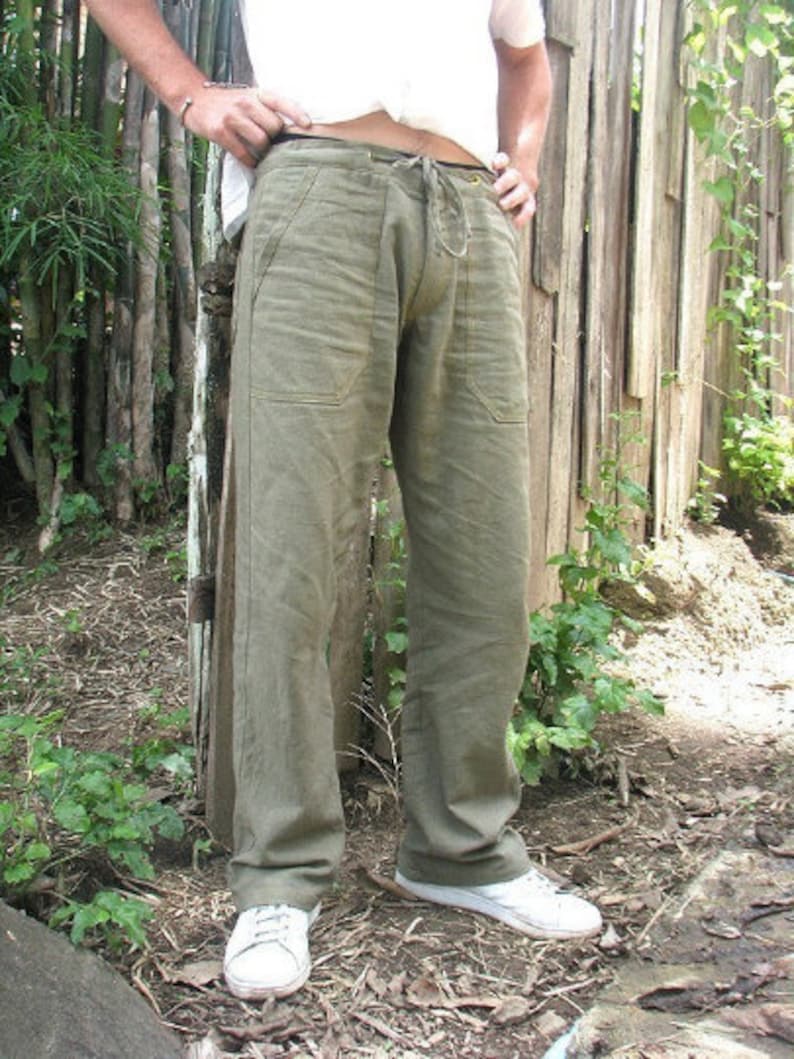 Men's 100 Percent Hemp Pants Natural Colour 1434 Etsy