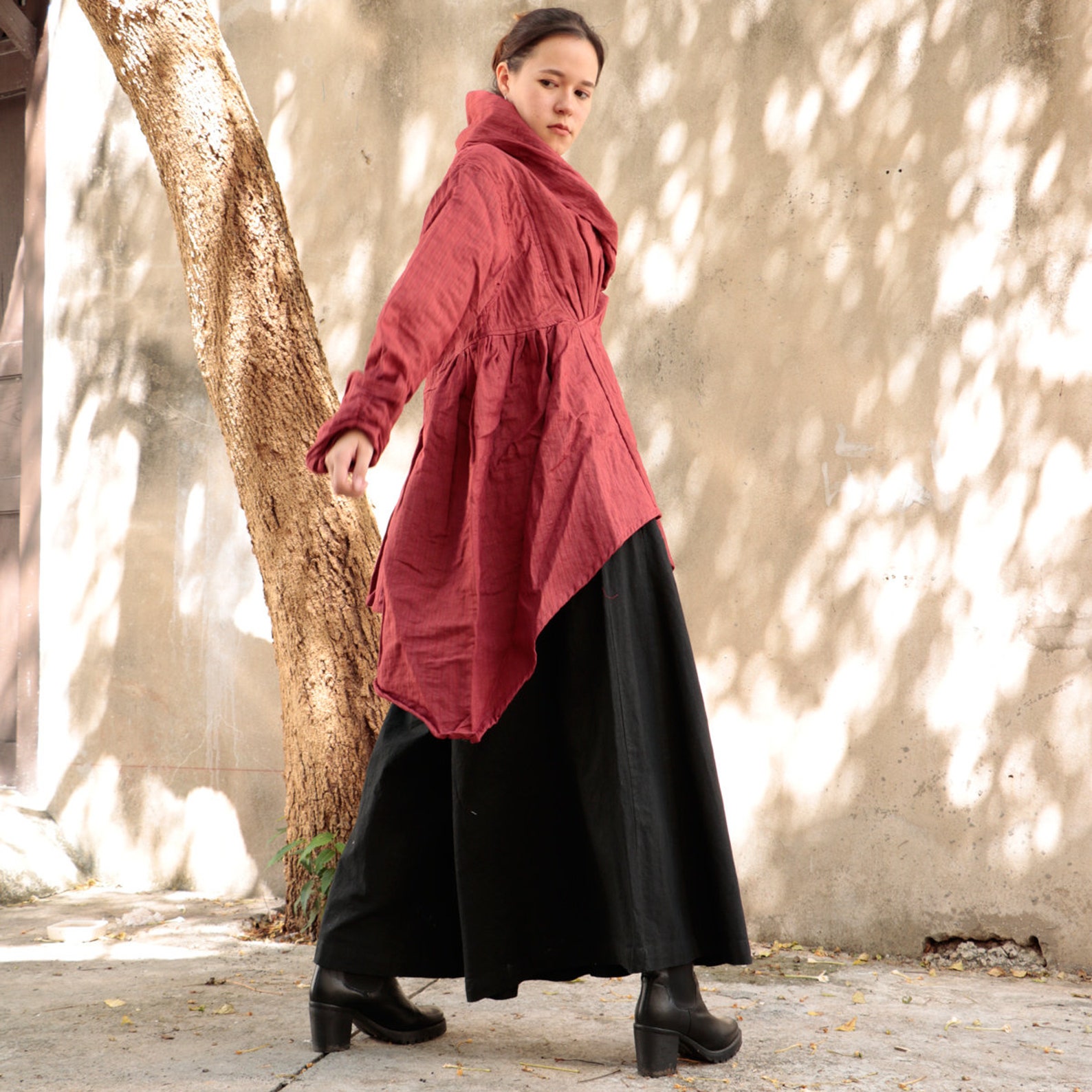 2 Layers Thick Tunic / Jacket for Autumn & Winter 426 Linen Etsy