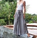 Wide Pants cotton mixed with silk in 2 sizes (244) 