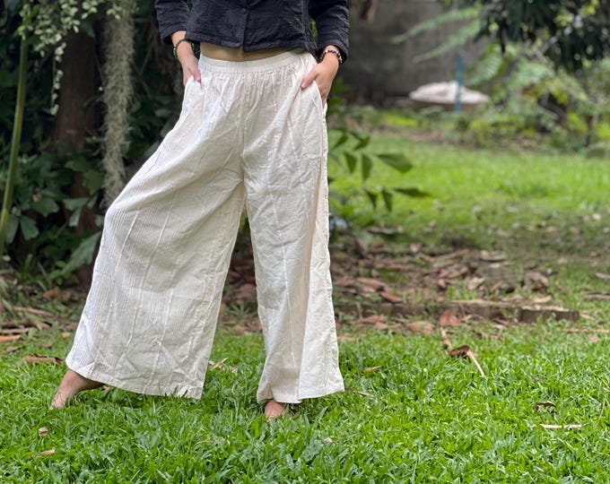 Featured listing image: 100% cotton Free Spirit Pants wide - legs Pants Size M-L 138B Everyday pants