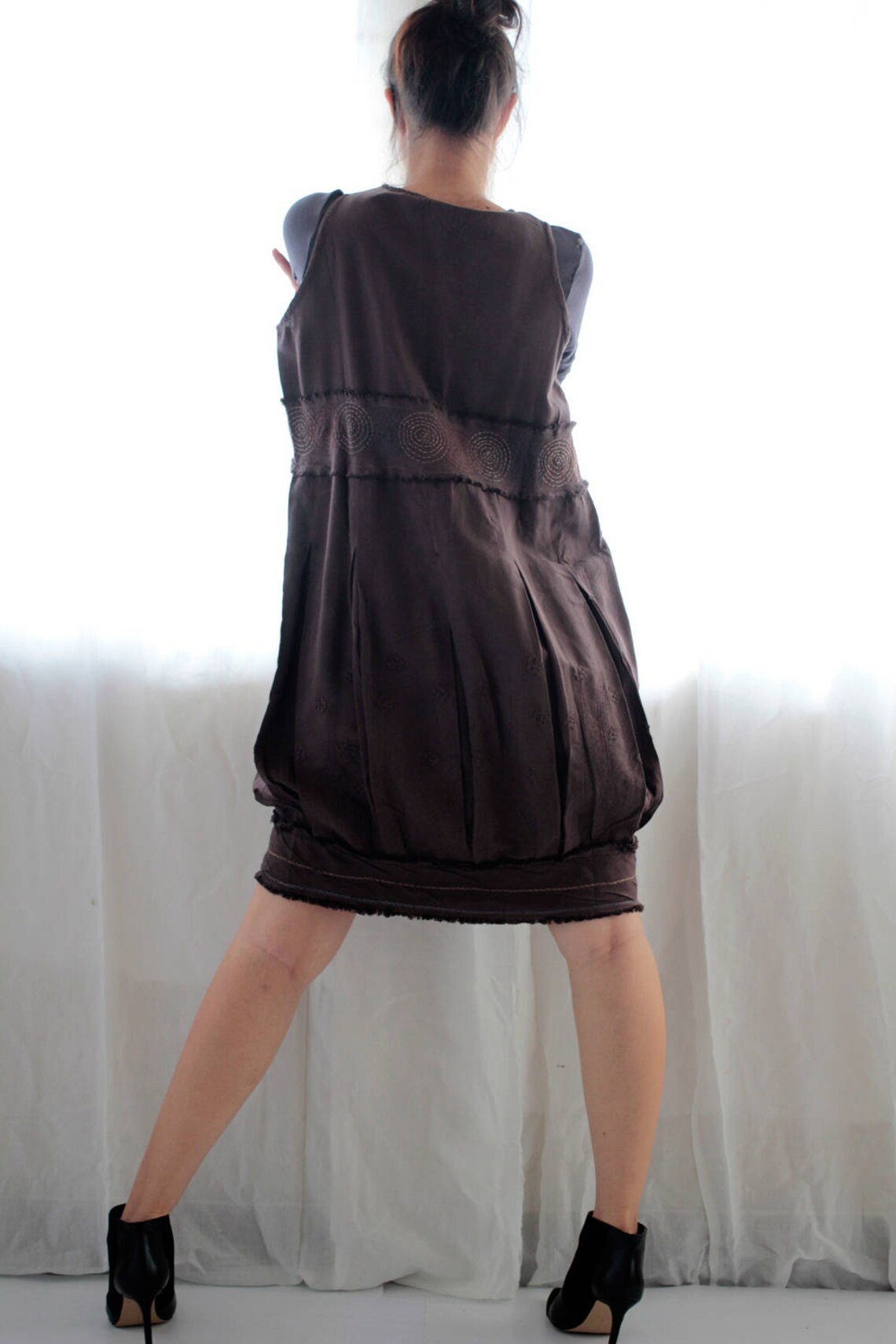 Darlene Embroidered Mini Dress - Main Image