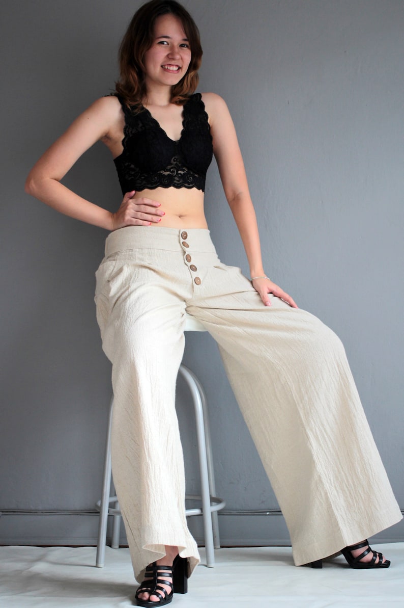 Pants..Low waist, wide leg long Pants custom made size and colour, And More avalible in size S,M,L,XL 1416 image 2